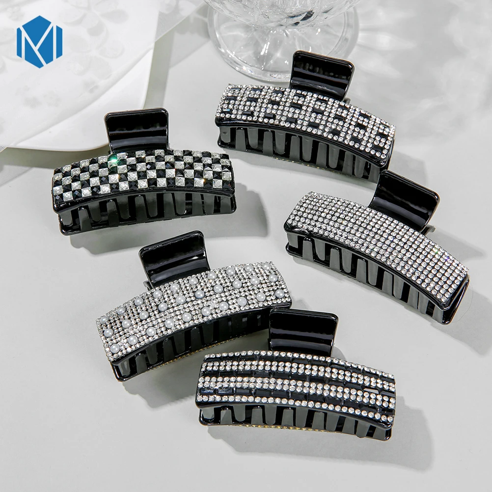 

M MISM Luxury Rhinestone Hair Clips Elegant Crystal Shiny Hair Claw Korean Style Women Hairpins Headwear Girl Hair Accessories