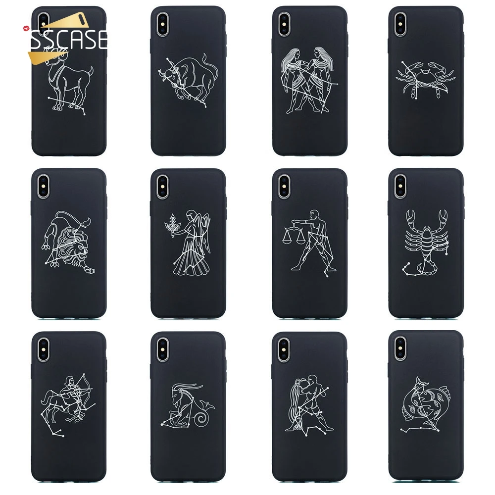 

KISSCASE Zodiac Patterned Case For iPhone 8 7 6S 6 Plus Fashion Soft TPU Phone Case For iPhone X XR XS Max Twelve Constellations