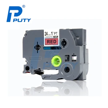 

Puty 2PCS Labels Compatible for Brother p-touch Tape Tz 24mm Black on Red TZe 451 TZe451 Tapes for Brother p touch
