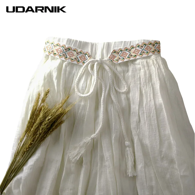 Female Belt Chinese Style Cotton Fabric Tassels Dress Belts Vintage