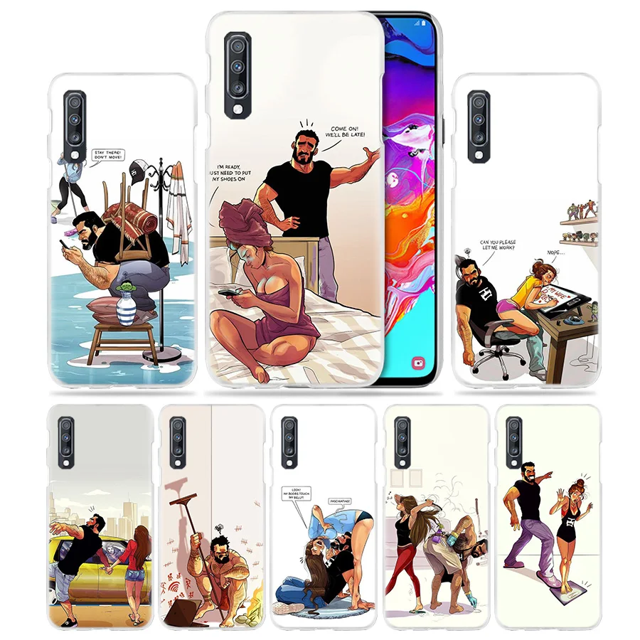 

Brilliant Comics of Couples Case for Samsung Galaxy A50 A70 A20e A60 A40 A30 A20 A10 A8 A6 Plus A9 A7 2018 Hard PC Phone Cover