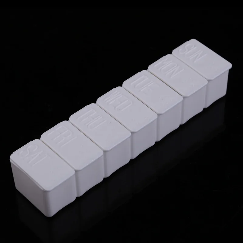 

Rectangle Moistureproof Portable Braille 7 Cells Pill Box Health Medicine Organizer Sealed Storage Case Outdoor Traveling Parts