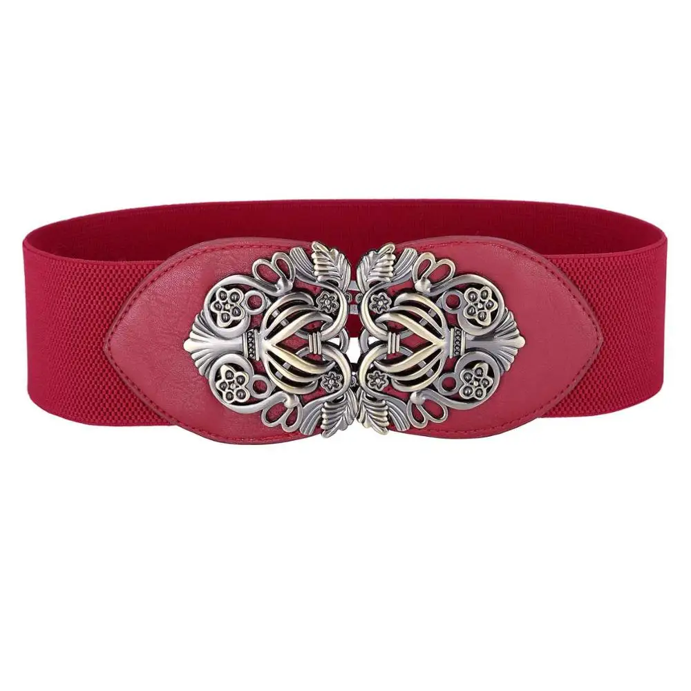 waist belts 4 Женские эластичные ремни размера плюс из искусственной кожи эластичный пояс на талии с металлическим крюком дизайнерские женские пояса для женского платья - Цвет: waist belts 4