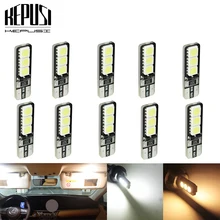 Buy 10pcs Bright Double No Error T10 LED 194 168 W5W Canbus 6 SMD 5050 LED Car Interior Bulbs Light Parking Width Lamp Free Shipping