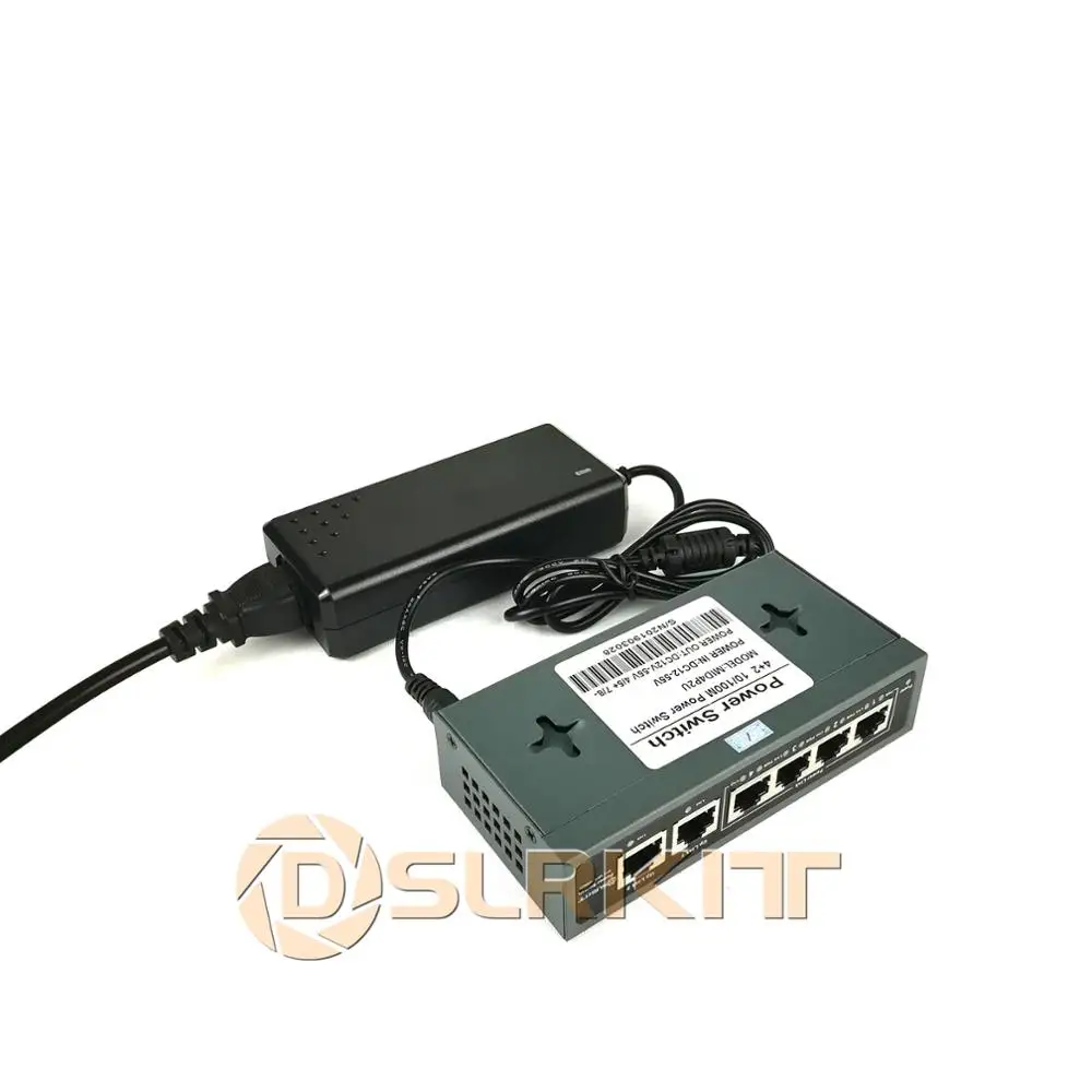 DSLRKIT 12 В 72 Вт 6 портов 4 PoE инжектор питания через Ethernet коммутатор 4,5+/7,8