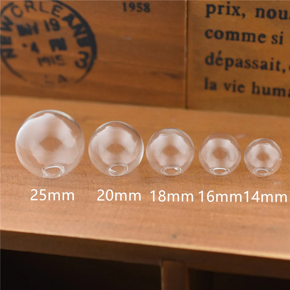 5 компл. 6-25 мм полый стеклянный шар с бисером колпачок набор orb Стеклянные Флаконы подвеска в форме стеклянной бутылки Глобус ювелирных изделий