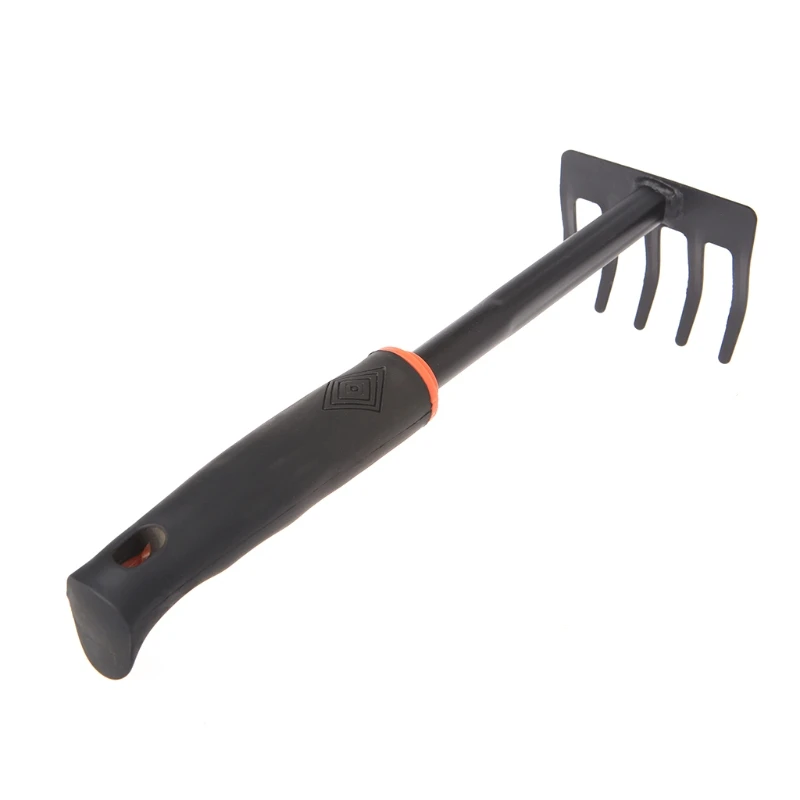 1Pc Portable Digging Tool Mini Steel Rake For Home Garden Transplanting Tool farming rake