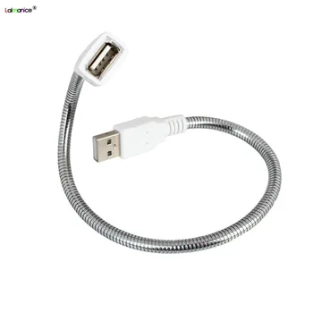 

Flexible Metal USB Extension Cable Male to Female Extened Power Apply Cord Tube Cable line for USB Night Lights Lamp