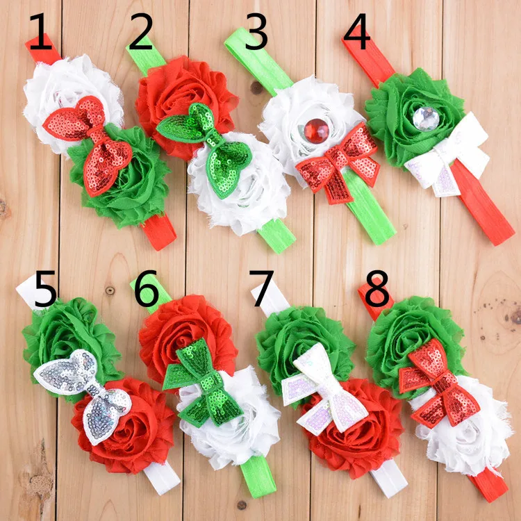 

Wholesale 30pcs/lot Gift Haid band girl's Christmas headbands hair Accessories with paper card packing FDA49