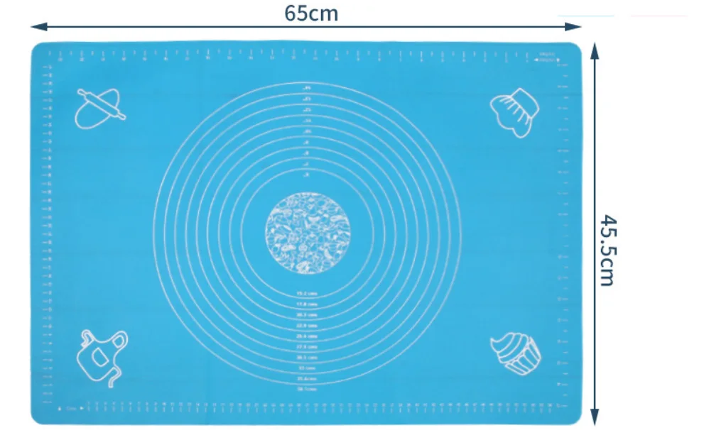 Силиконовый коврик для выпечки с устойчивой шкалой антипригарный коврик для замеса теста выпечка торта DIY вкладыши колодки Инструменты для приготовления пищи Кухонные Принадлежности