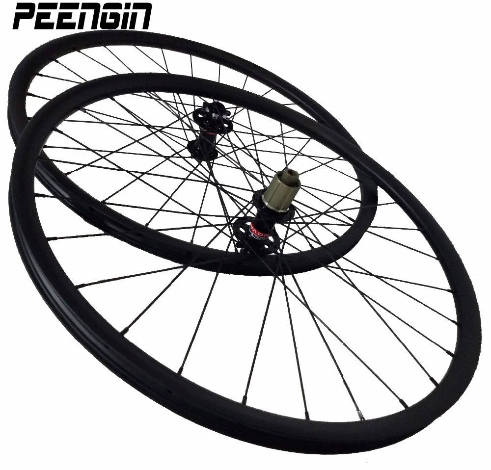 Runtent китайский mtb 26er колесная пара 35 мм Широкие клинчерные колеса XC бескамерные
