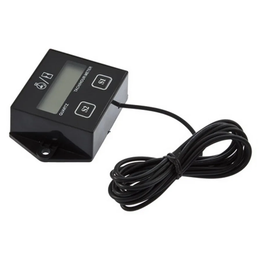 

hot Motorcycle Tach Hour Meter black Digital Spark Plugs Engine Tachometer Gauge hot selling