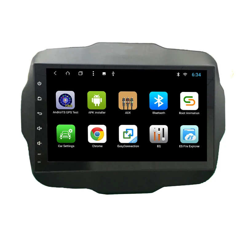Perfect YAZH Android Car Gps Navigation 1 DIN head unit System for JEEP Renegade 2015 2016 2017 Auto Radio 9.0 inch IPS full HD display 0