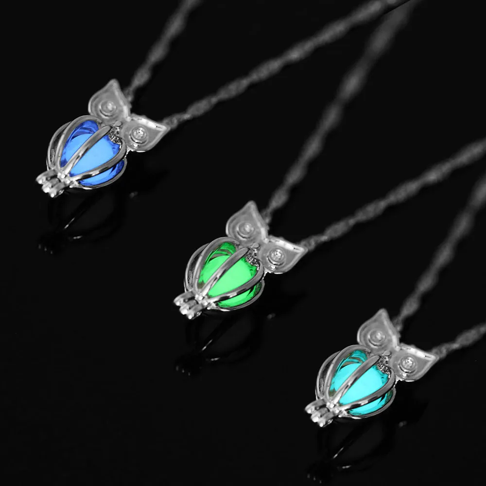 Ночные светящиеся бусины кулон ожерелье новые женские ювелирные изделия