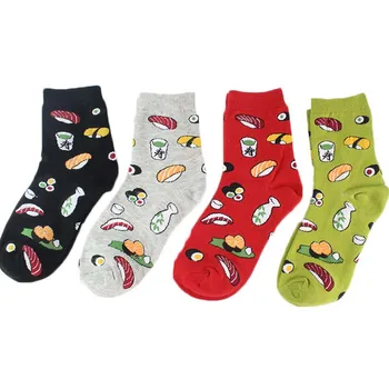 

SP&CITY Japan Cute Sushi Patterned Funny Women Socks Harajuku College Style Short Cotton Socks Comfort Absorb Sweat Sox