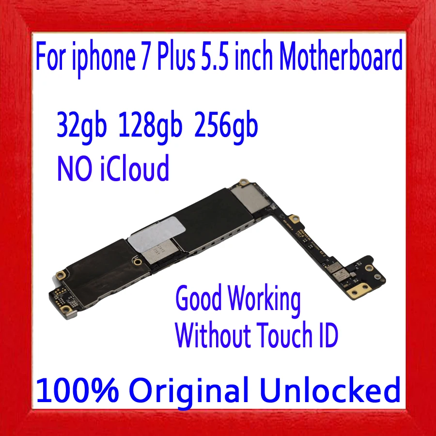 32 Гб/128 ГБ/256 ГБ для iphone 7 Plus материнская плата без Touch ID, оригинальная разблокированная материнская плата для iphone 7 Plus с системой IOS