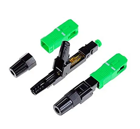 

300PCS/lot 0.3dB SC APC Optical fiber connector SC APC FTTH Fiber Optic Fast Connector SC/APC fast connector