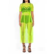 2019 See Through Mesh Sexy Dress Sexy Club Women Pleated Ruffle Neon Maxi Dress Long Black Plus Size Dress Vestidos 2019 See Through Mesh Sexy Dress Sexy Club Women Pleated Ruffle Neon Maxi Dress Long Black Plus Size Dress Vestidos