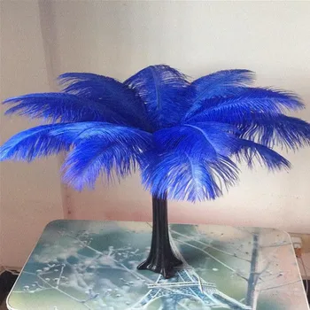 

Wholesale 50pcs / lot Beautiful sapphire ostrich feathers feather length 14-16 inches / 35-40 cm