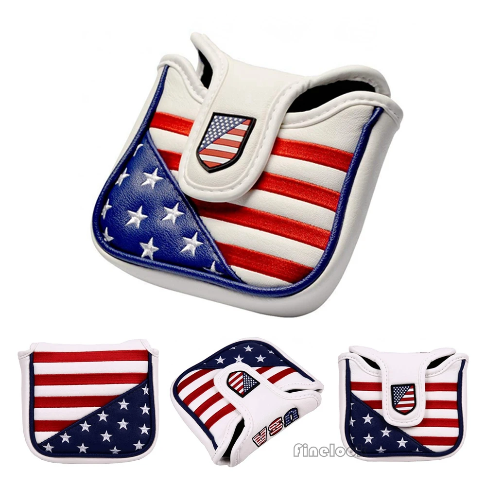 Magnetic Closure Customized Golf Mallet Putter Covers Headcover Synthetic Leather Multi Style Color Free Shipping