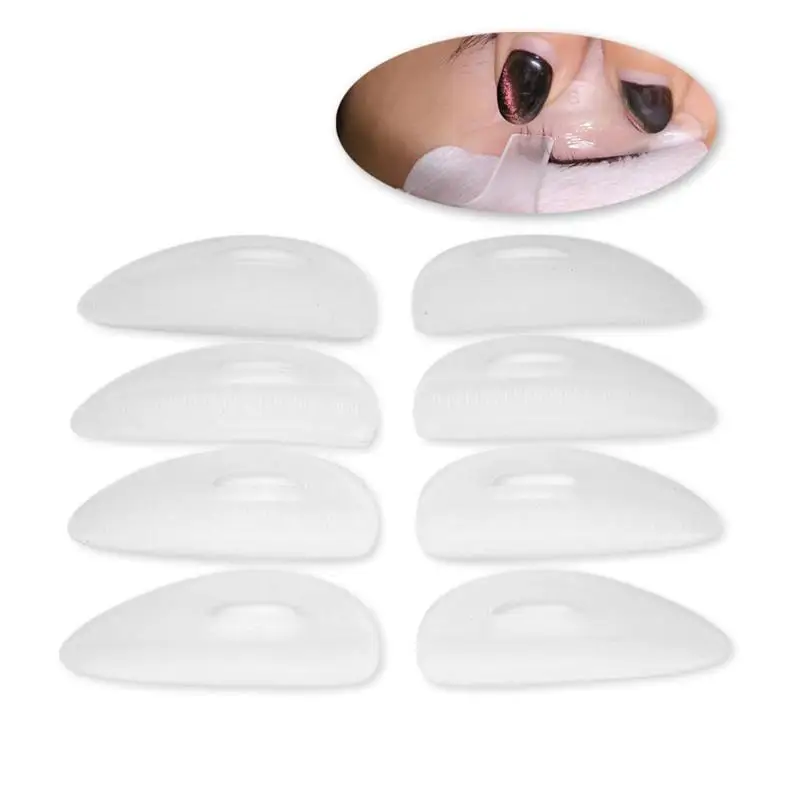 

4 Pairs Eyelash Perm Patches Silicone Eyelash Perm Patch Graft 3D Eye Lashes Planting Mould Pads Silicone Fringe Pads