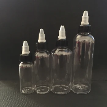 

E liquid 30ml 60ml 100ml 120ml PET Plastic Dropper Bottles Empty Tattoo ink Bottle Pen Shape Unicorn Bottle With Twist Off Caps