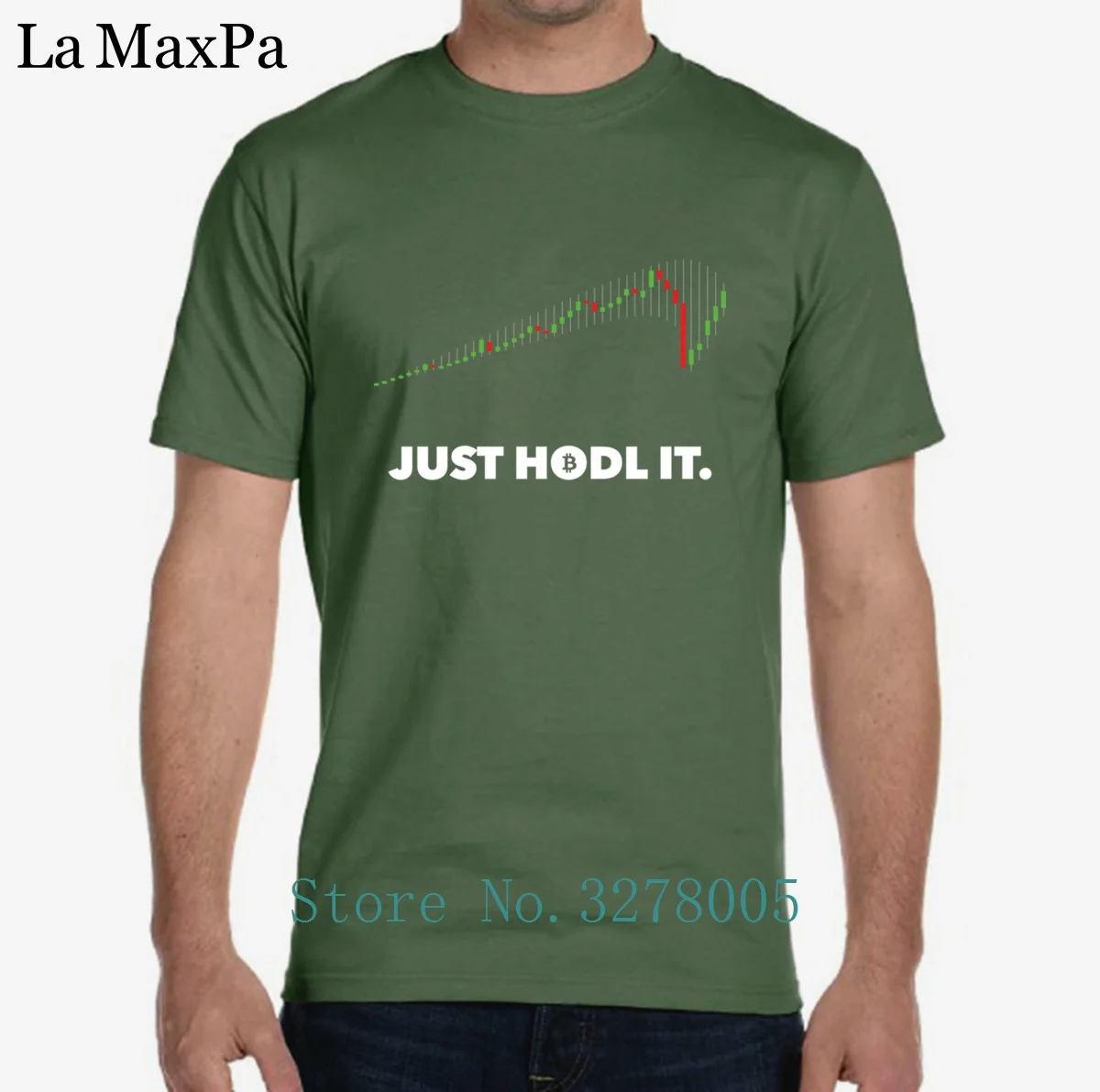 Костюм, Мужская футболка, дышащая, Just Hodl It For men, новинка, Camisetas Hombre, летняя, Биткоин, евро размер, криптовалюта, хип-хоп - Цвет: Army Green