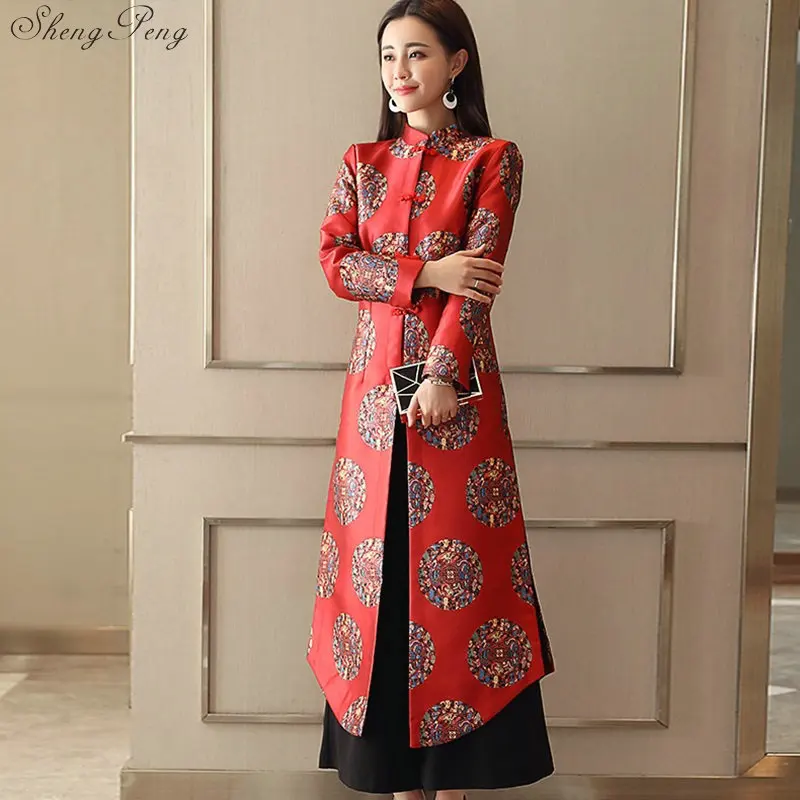 

Vietnam aodai Chinese traditional Clothing For Woman Qipao long Chinese Oriental dress modern cheongsam ao dai V1027