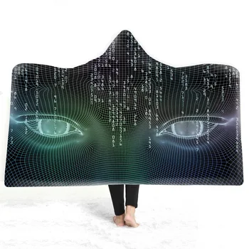 

3D Elephant Hooded Blanket Sherpa Fleece Wearable Plush Throw Blanket On Bed Sofa Thick Warm