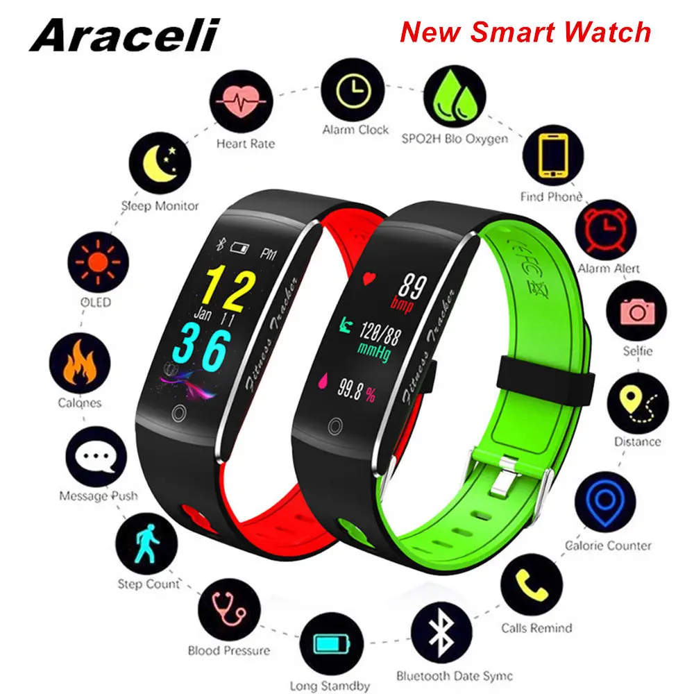 

Call Reminder Smart Watch Tracker Blood Pressure Heart Rate Blood Oxygen Monitor Smartwatch IP68 Waterproof Smart Watch Id115