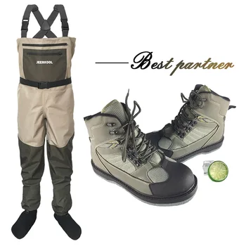 Fly Fishing Waders Shoes Felt Sole & Pants Clothes Waterproof Hunting Suit Overalls Wading Upstream Boots Leaking Water Unisex Fly Fishing Waders Shoes Felt Sole & Pants Clothes Waterproof Hunting Suit Overalls Wading Upstream Boots Leaking Water Unisex