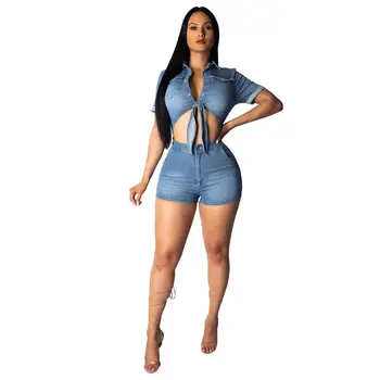 

Spring Summer Women Jumpsuit Bodycon Playsuit Bodysuit Overalls Rompers Plus Size Fashion Casual Denim Pants Jumpsuits