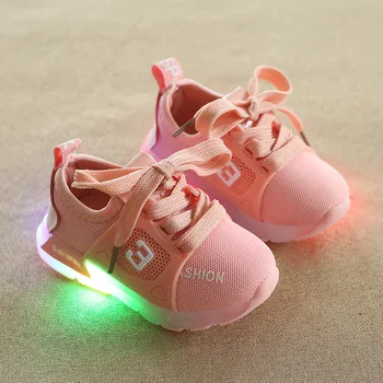 

Hot Sales Children Sneakers New Cool Led Lighted Kids Shoes Summer Baby Girls Boys Fashion Casual Mesh Shoes A742