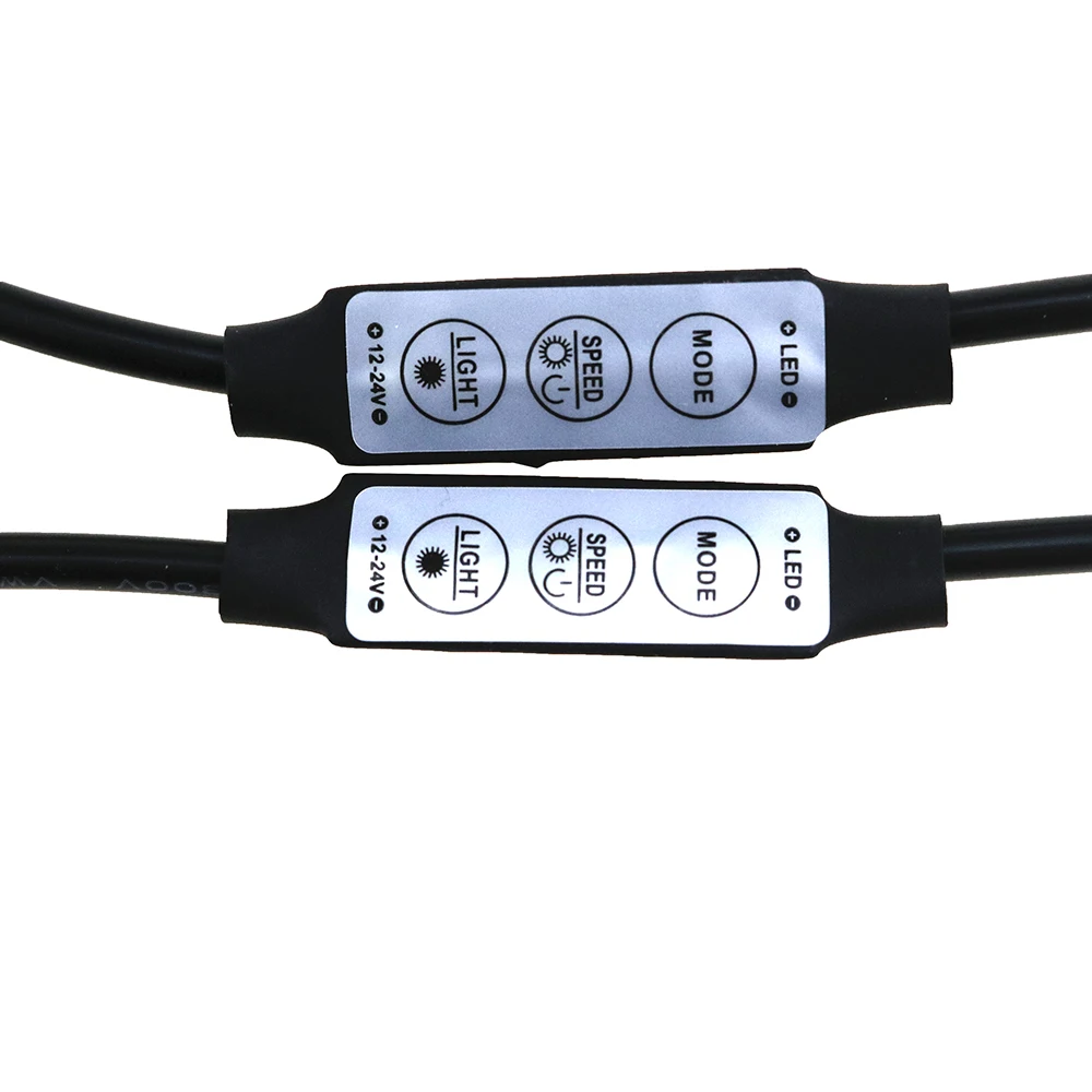 Мини 3 Ключи контроллер RGB 12 В 24 В Светодиодные ленты Управление Лер 5050 3528 5630 SMD Управление один/RGB Цвет полосы света диммер JQ