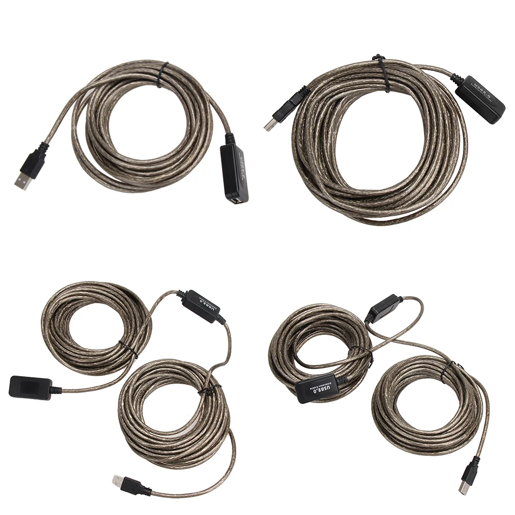 Удлинительный кабель USB 2 0 5 м/10 м/15 м/20 м Ретранслятор с разъемом Папа мама
