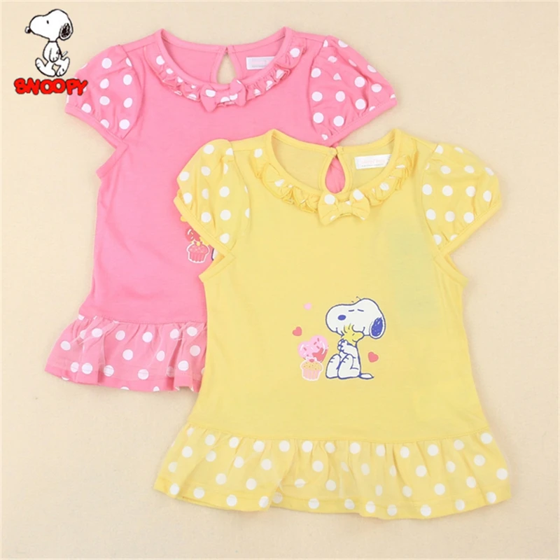 Snoopy 2018 Baby Girls Cartoon T Shirt Girl Cute Snoopy Girl T Shirt Kids 100 Cotton Tee Tops