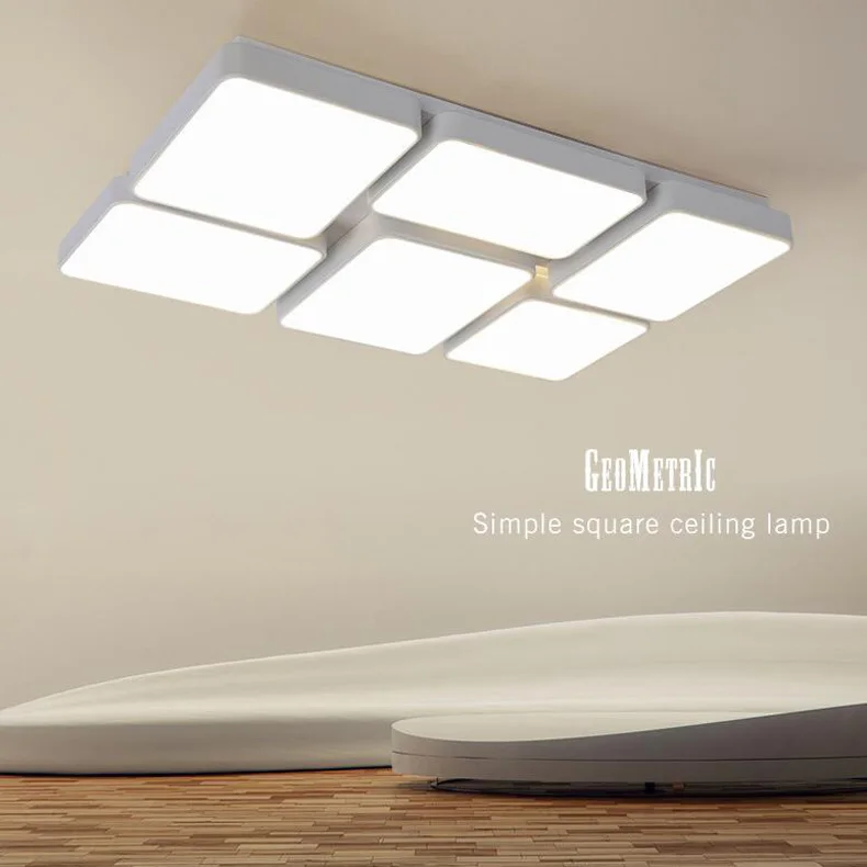 

Modern LED Pendant Flush Mount Ceiling Fixtures Simple iron square LED geometric ceiling light creative personality ceiling lamp