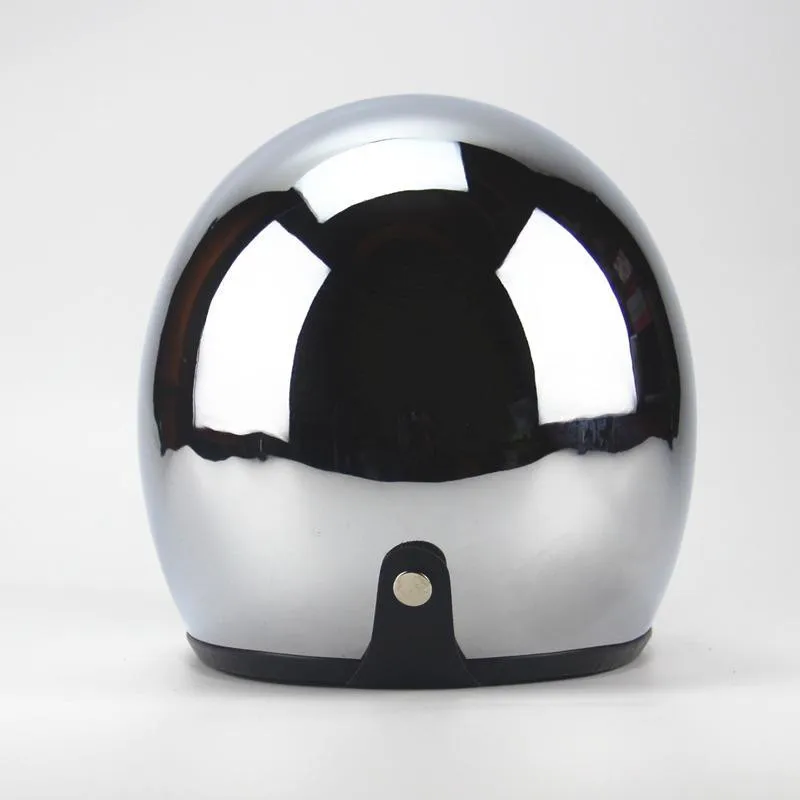 Free Shipping New Personalized Fashion Chrome Cascos Capacete Motorcycle Helmet 3/4 Open Face Vintage Scooter Jet Helmets