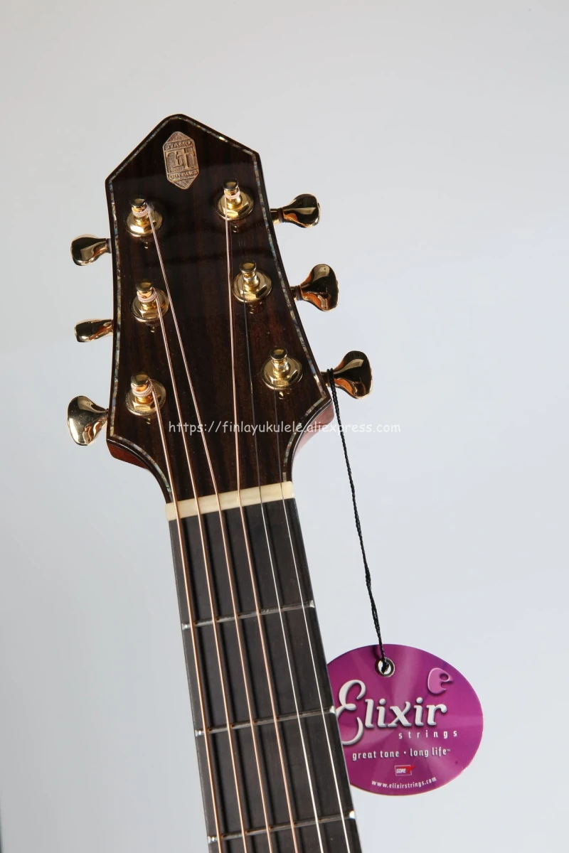 Полностью прочная гитара, 41 "Массив ели Топ/Корпус из розового дерева (стрела купидона) TA-DS40A, полноразмерная гитара с звукоснимателем, с