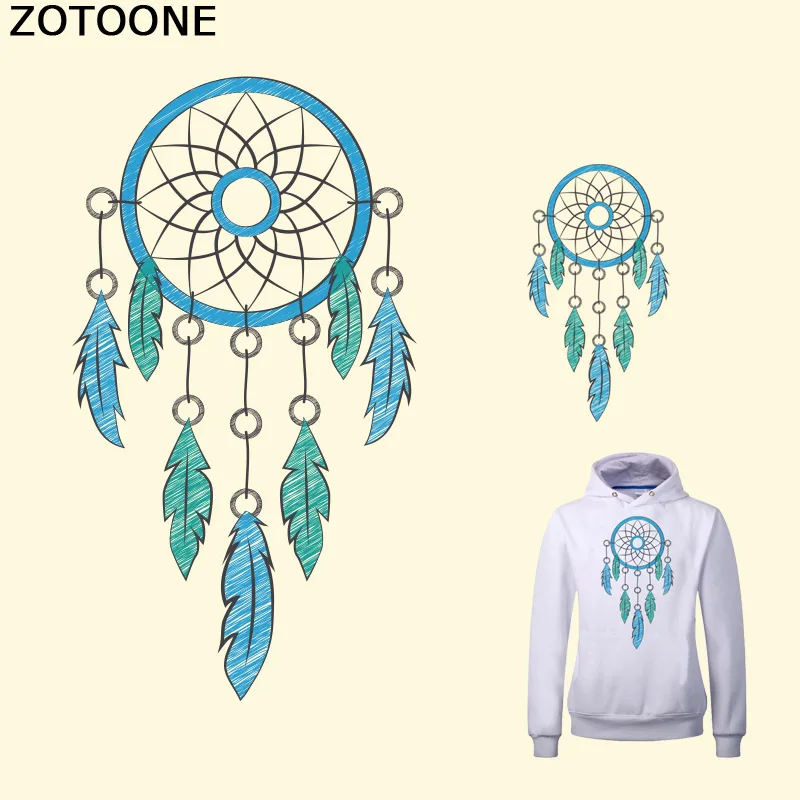 

ZOTOONE Dreamcatcher Clothes Patch Washable Stickers Applique for Girl Tops Household Iron on Transfers DIY Decoration for Dress