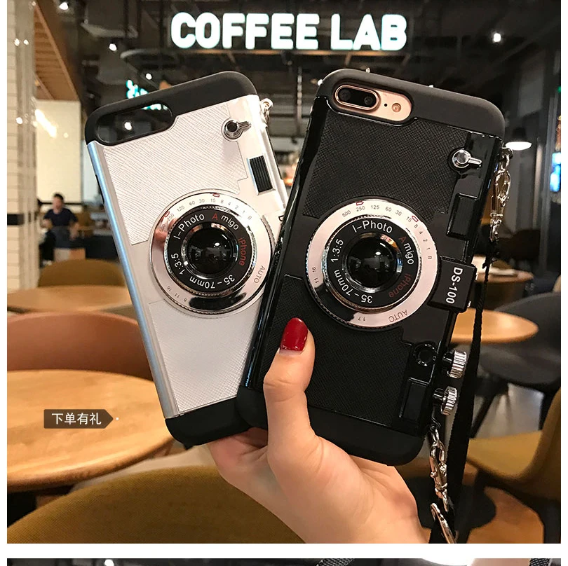 3d funny retro camera phone cases for iphone 7 6 6s plus 5 what is a lanyard