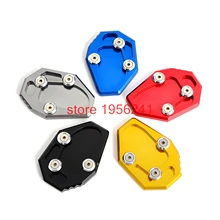 Motorcycle Kickstand Aluminum Enlarge Extension Side Stand Plate Enlarge For Yamaha MT-07 MT07 XJ6 /ABS FZ6R FZ6 S2 ABS