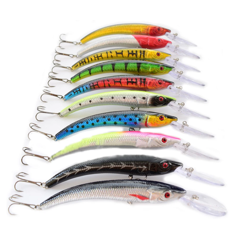 15.5cm 10pcs Minnow Fishing Lure Deep Diving Bass Murray Cod Barra
