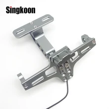 CNC мотоциклетные держатель номерного знака Рамка Кронштейн светодиодный свет для BMW F650GS BMW F800R G310R GS F650GS F700GS F800GS F800GT F800R