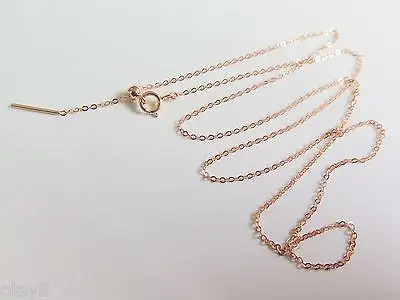 

New Au750 Solid 18K Rose Gold Necklace Women O Link Chain Adjustable
