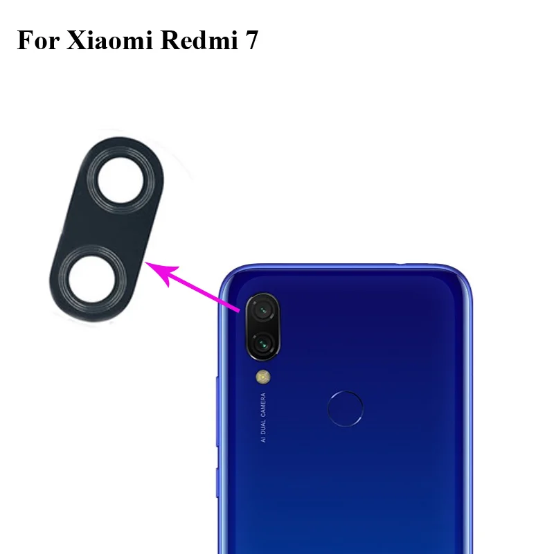 2 шт. Высокое качество для Xiao mi Red 7 задняя камера стеклянный объектив тест хороший