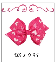 Ncmama аксессуары для волос банты на голову девочек Grosgrain Riibon Hairbows 7 дюймов Большой День Святого Валентина Детские Заколки головные уборы