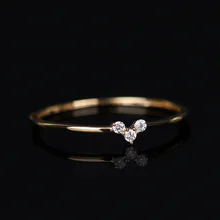 Женская мода в форме сердца вечность тонкое CZ Кольцо серебряное крошечное кольцо ювелирные изделия подарок обручальные кольца