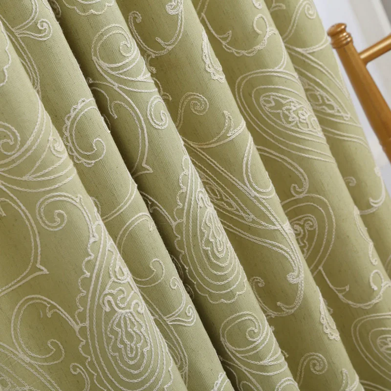 

New Chinese Retro Embroidery Curtains for Living Dining Room Bedroom.