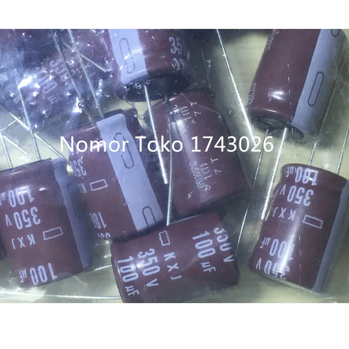 

High quality 50 pcs/lot Aluminum electrolytic capacitor 100 uF 350 V 18*25mm Electrolytic capacitor ic...